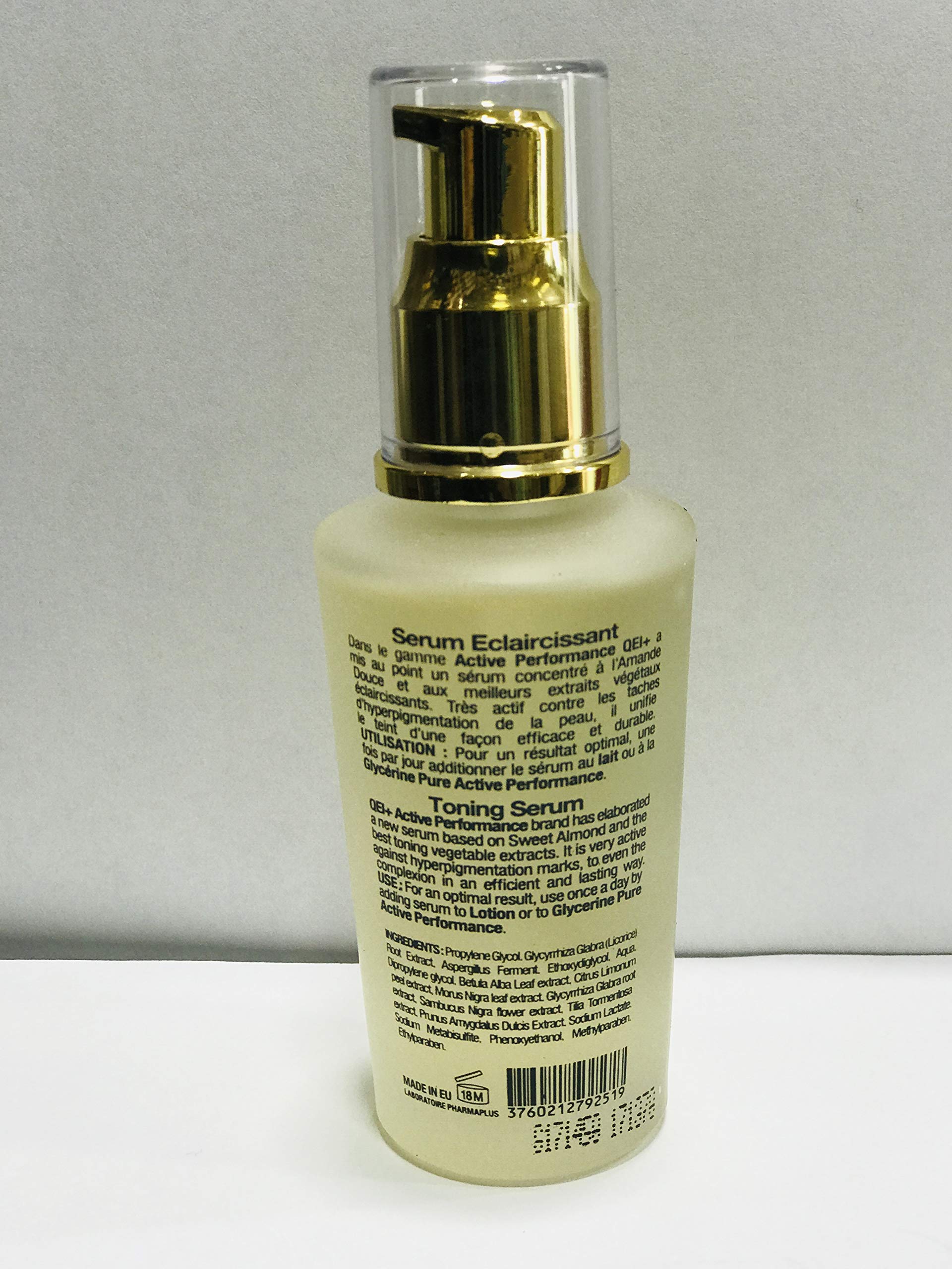 QEI+ PARIS Active Serum application on skin demonstrates quick absorption.