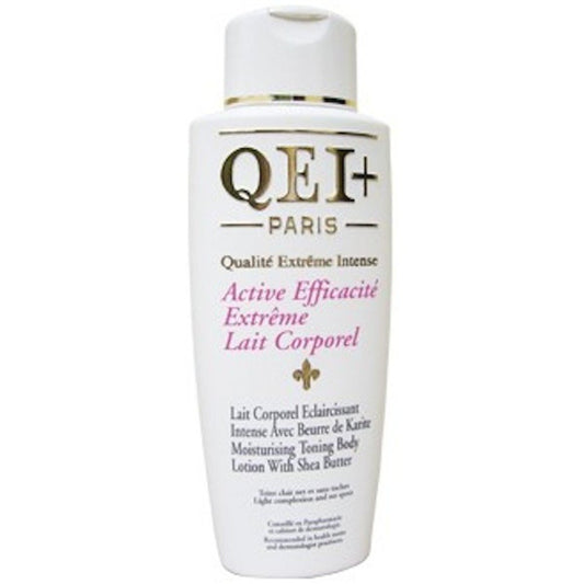 QEI+ Active Extreme Body Lotion bottle; lightweight hydration for daily softness.