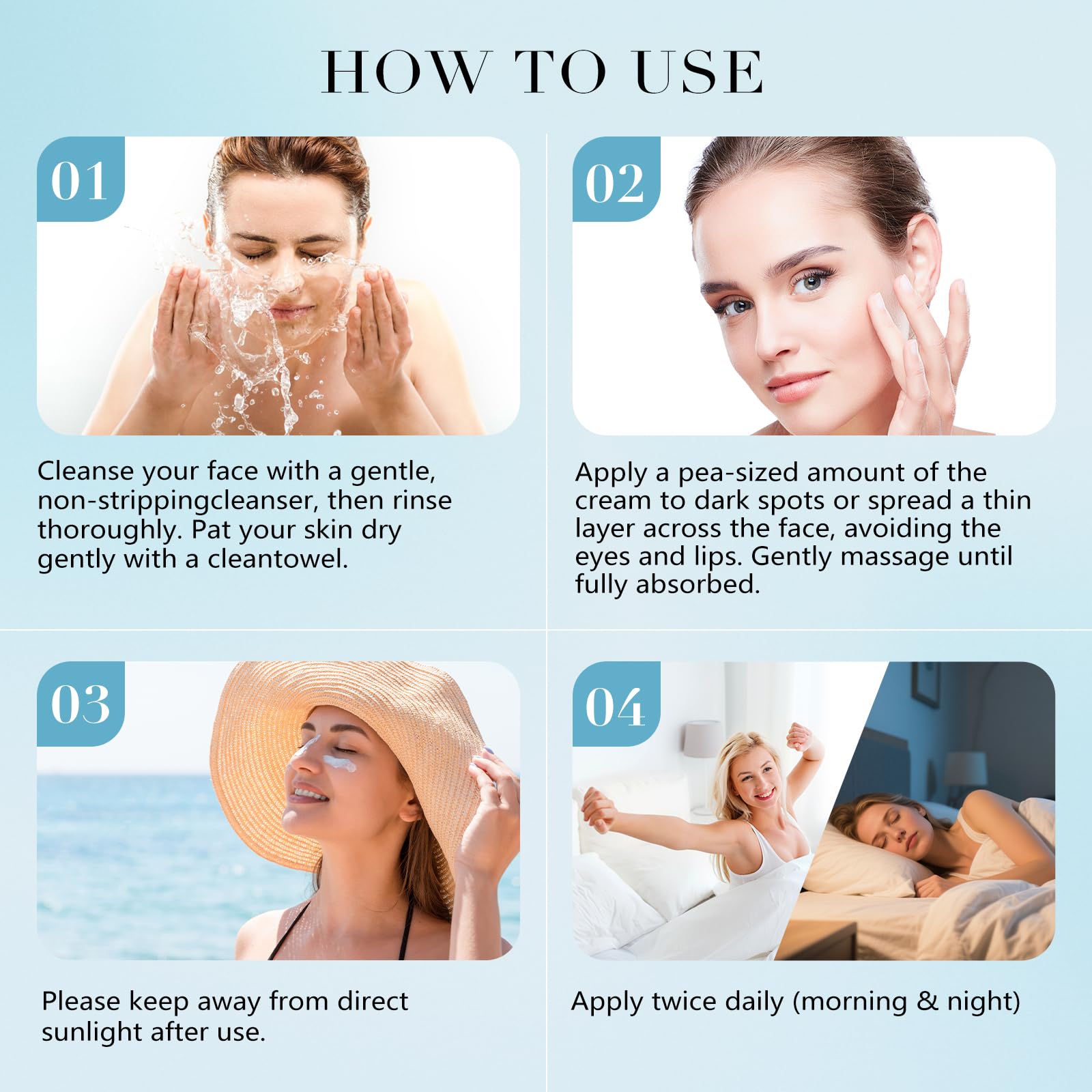 QGGQ Dark Spot Serum for day and night skincare routine