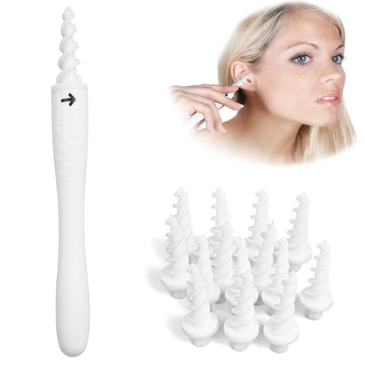 QGrips spiral ear wax tool for gentle at home cleaning with replaceable tips