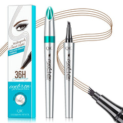 QIC Eyebrow Pencil with 4-Tip Microblade for hair-like strokes and natural brows