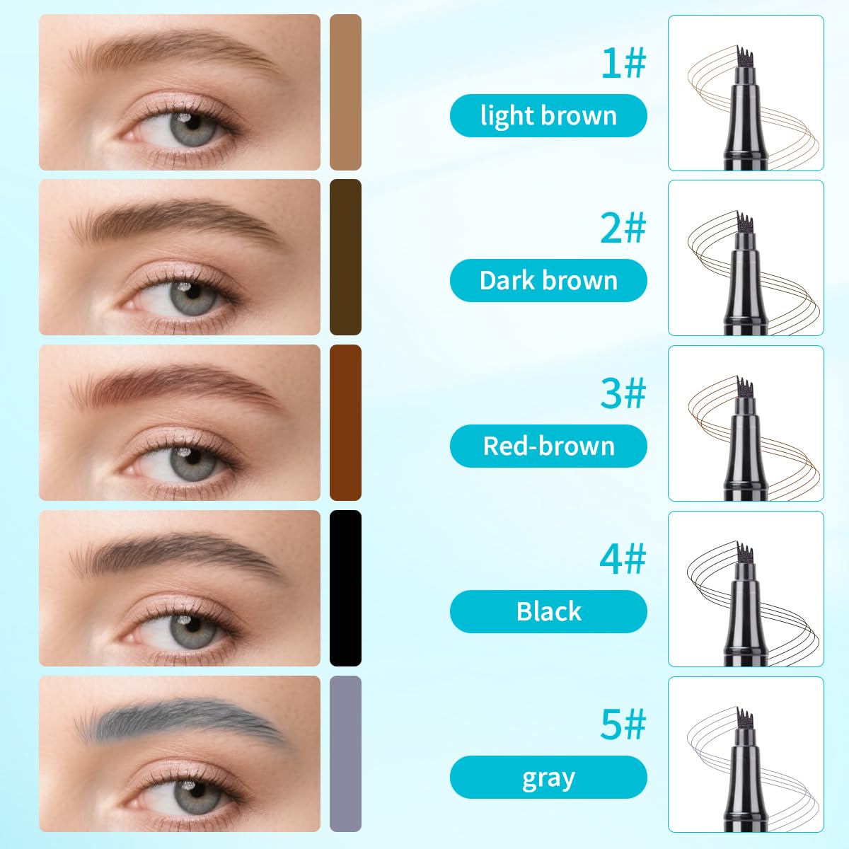 QIC vegan formula brow pen gentle on skin and cruelty-free