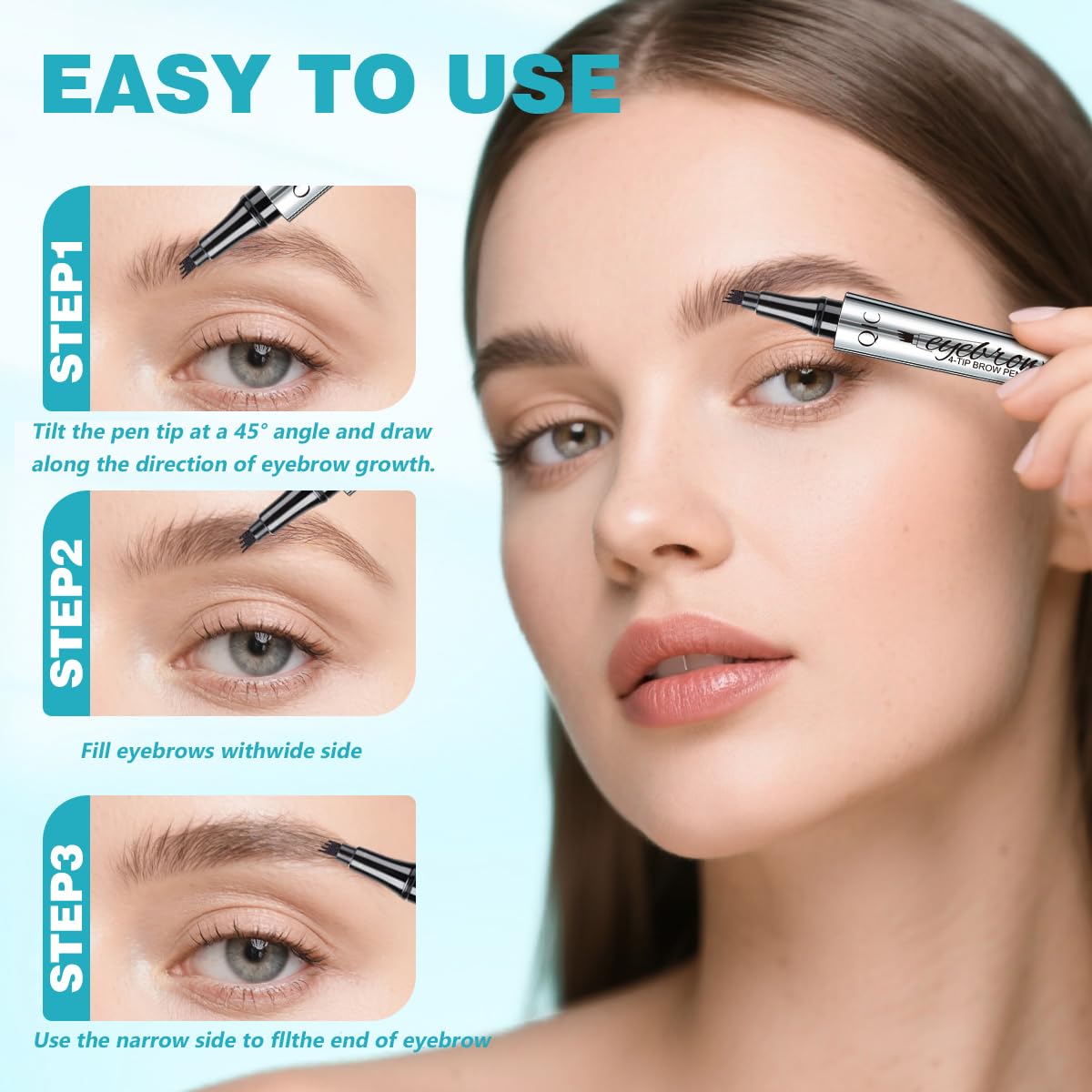 QIC brow pencil doubles as eyeliner for versatile eye looks
