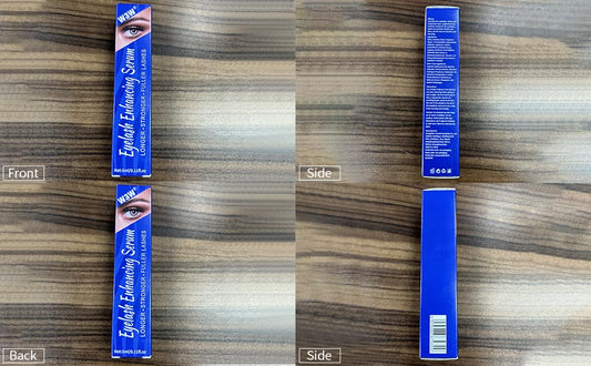 QIC W3W eyelash serum applicator brush poised for precise base-of-lash application.