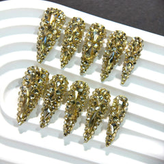 Qicaijia 3D design acrylic nails add luxurious texture to your manicure
