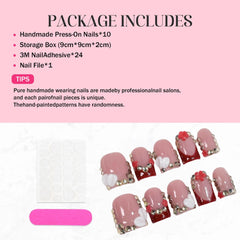 Qicaijia easy-apply press-on nails for a quick manicure in minutes.