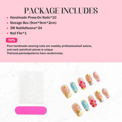 Qicaijia nails with charms add playful, chic detail.