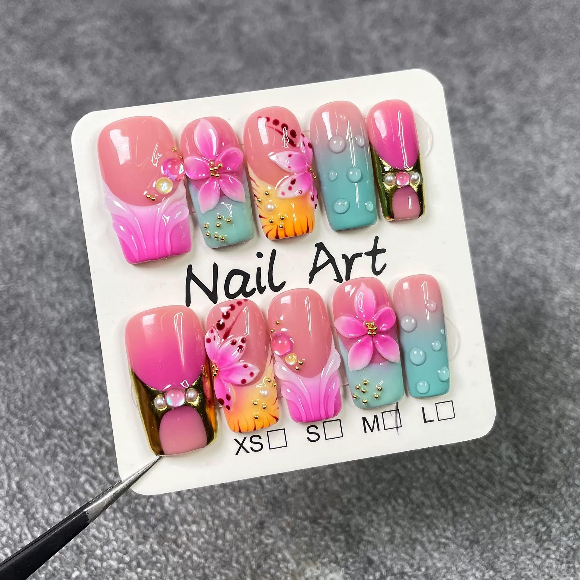 Qicaijia purple-ombre glossy nails deliver a salon-like finish.