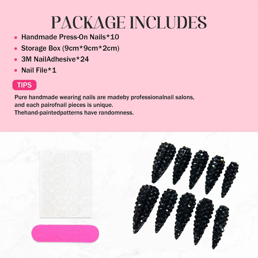 Qicaijia rhinestone nail art set adds sparkle to your DIY manicure.