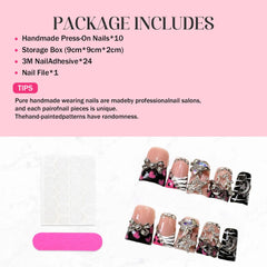 Qicaijia short duck design nails ideal for weddings or proms.