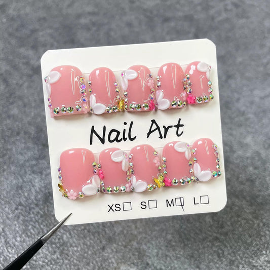 Qicaijia size M full set with adhesive glue for secure at-home application