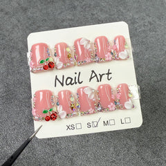 Qicaijia sparkling French tip nails add glamour for special occasions