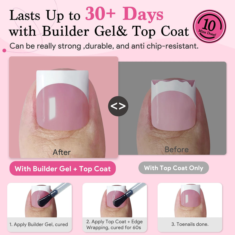 QIEK 3mm French tip with sharp square edge for modern elegance