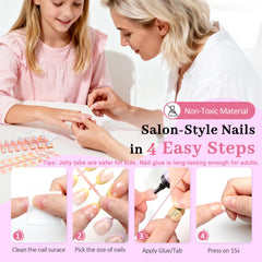 QIEK complete nail kit box image with 4 sets and tools.