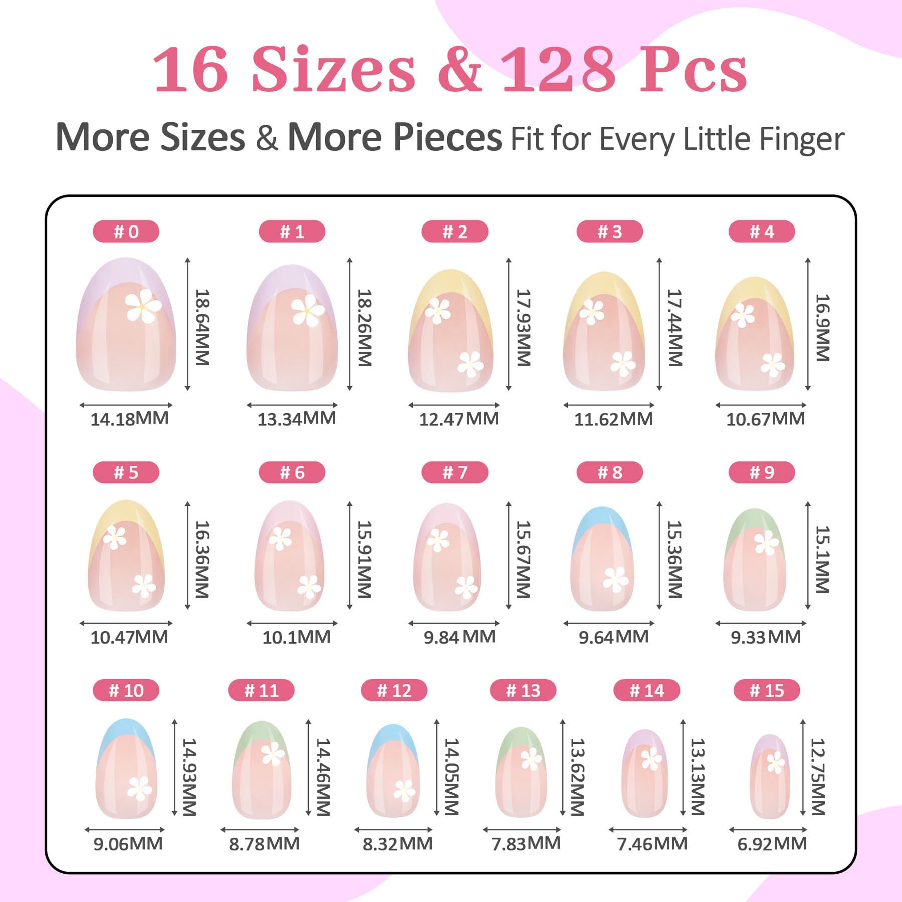 QIEK nails front thick back thin design prevents cracking and pinching.
