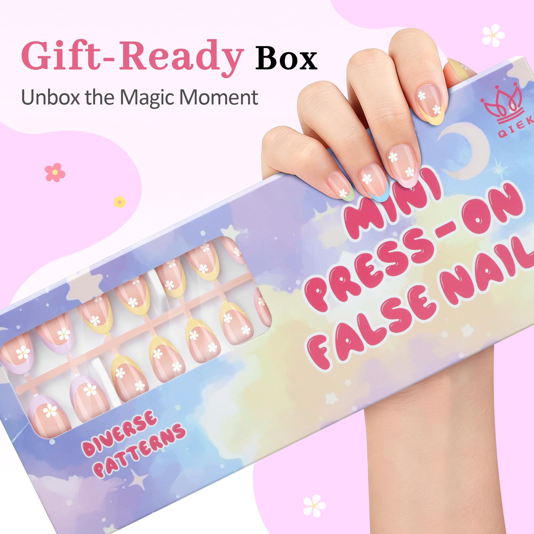 QIEK mini file and cuticle stick for quick touch-ups.