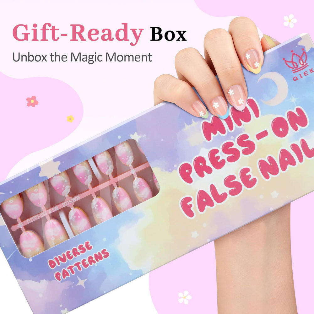 QIEK mini file and cuticle stick included in kit.