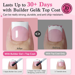 QIEK long-wear toe tips can last up to four weeks with gel and top coat