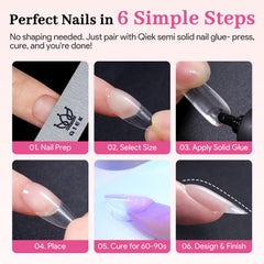 QIEK nail file included facilitates blending and finishing touches