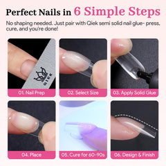 QIEK beginner-friendly kit for at-home manicure and salon-ready nails