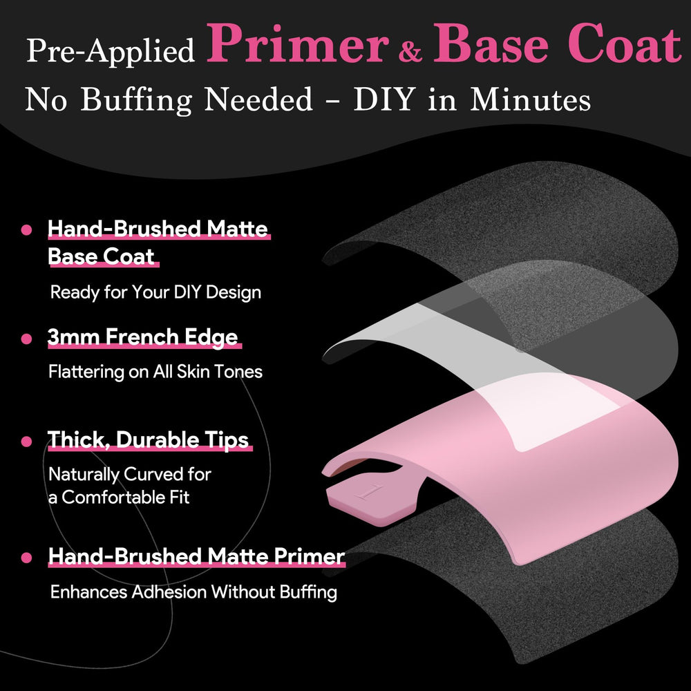 QIEK pre-primed toe tips with base coat for easy application
