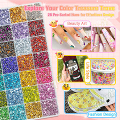 qiipii colorful rhinestones for nail art and makeup looks
