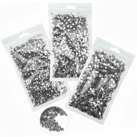 qiipii dark gray resin rhinestones 3mm for nails and crafts with vibrant sparkle