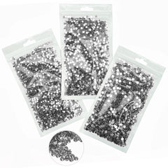 qiipii dark gray resin rhinestones 3mm for nails and crafts with vibrant sparkle