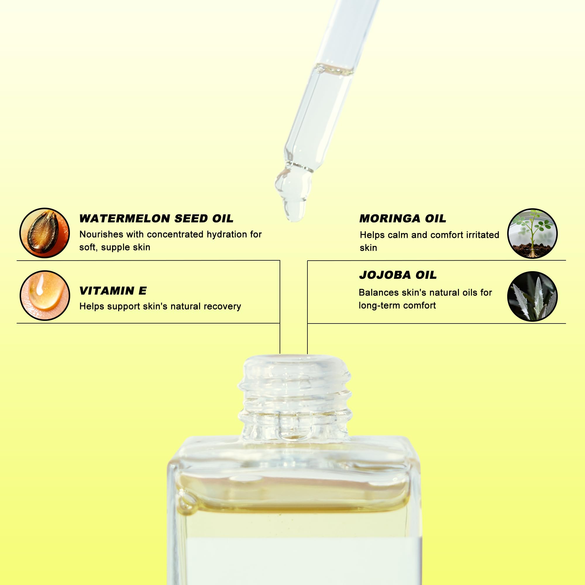 QINJAX Bikini area care scene shows gentle formula for sensitive skin.