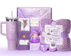 Qinline birthday gift box for women, elegant unboxing for a thoughtful self-care moment.