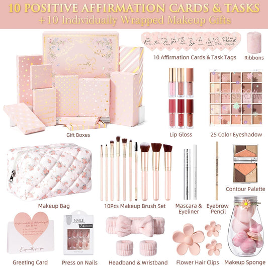 Qinline floral makeup bag keeps cosmetics neatly organized for teen beauty routines.