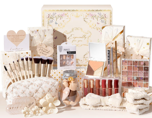 Qinline teen girl gift box with complete makeup set for self-expression