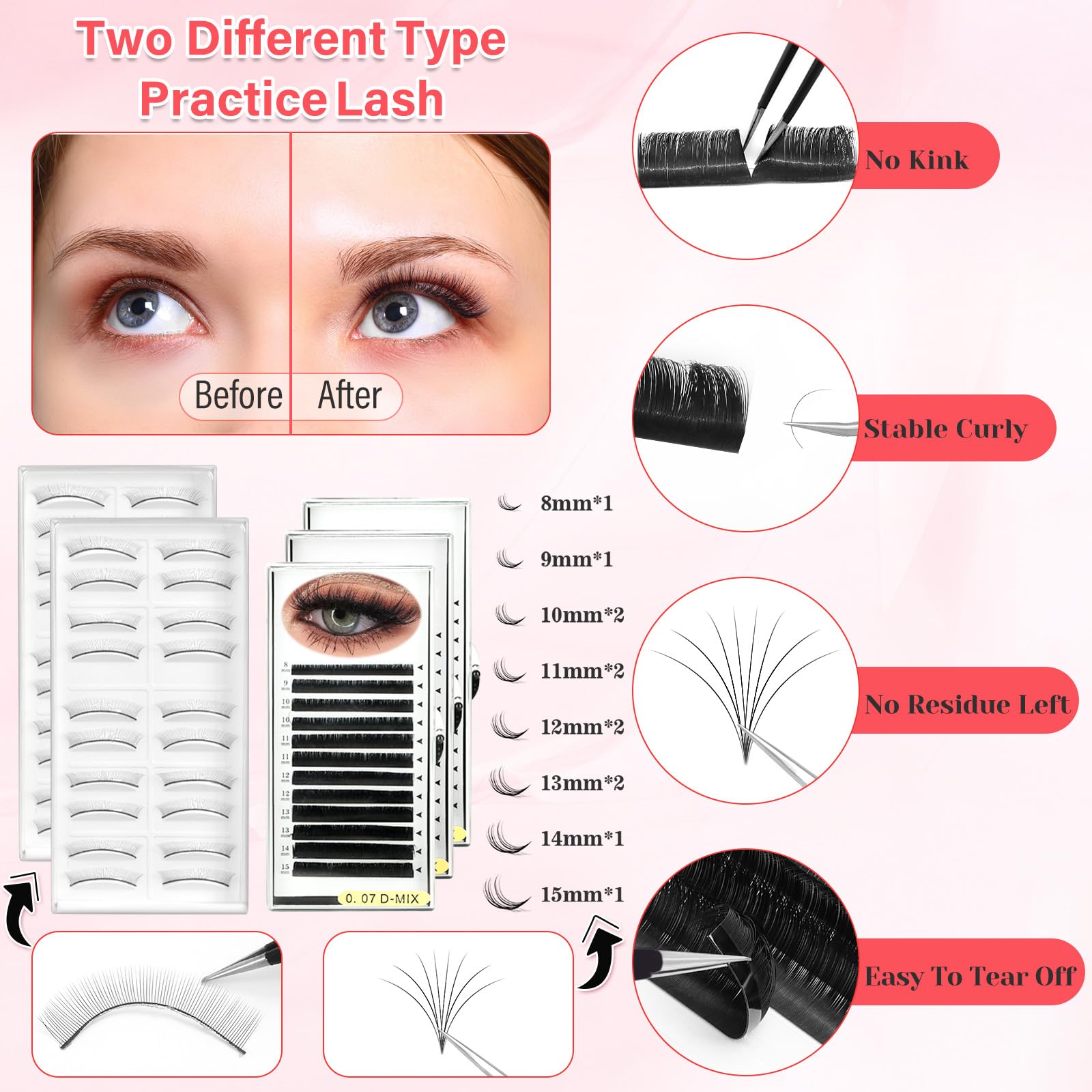 Qinzave eyelash shampoo rejuvenates lashes between exercises for a fresh practice surface.