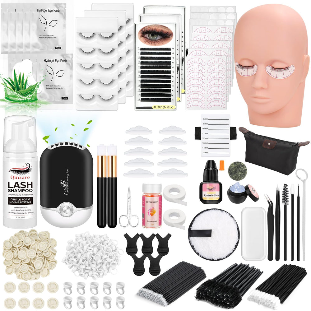 Qinzave lash mannequin head offers silicone realism for lifelike practice and steady lash placement.