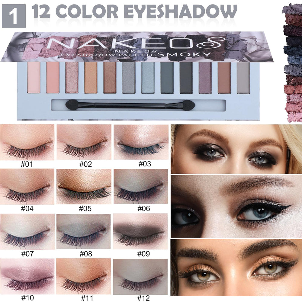 QIONG All in One makeup kit waterproof mascara for smudge-free lashes