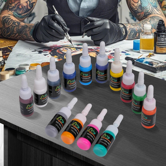 QIONGHUA Ink Set color palette swatches show versatile pigments for professionals.