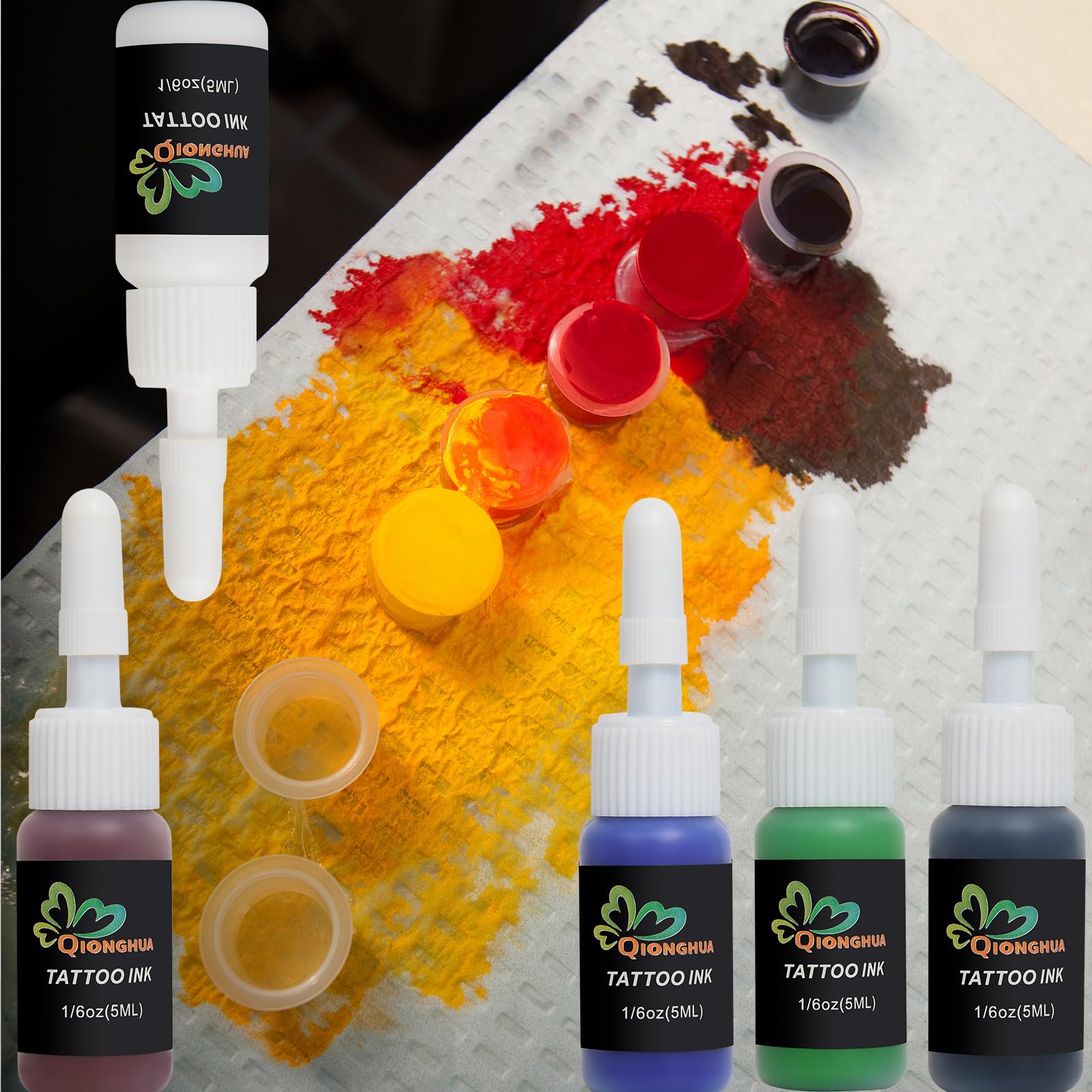 QIONGHUA tattoo ink designed for easy absorption and lasting color.
