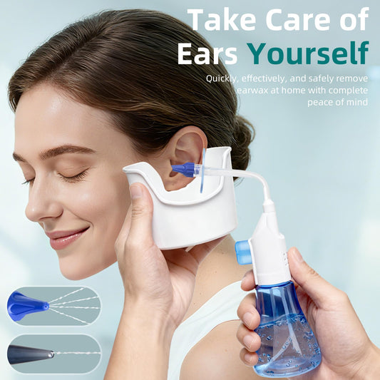 QISXROVY dual spray tips close-up for gentle wax removal