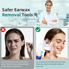QISXROVY ear basin and bottle ready for safe at-home cleaning