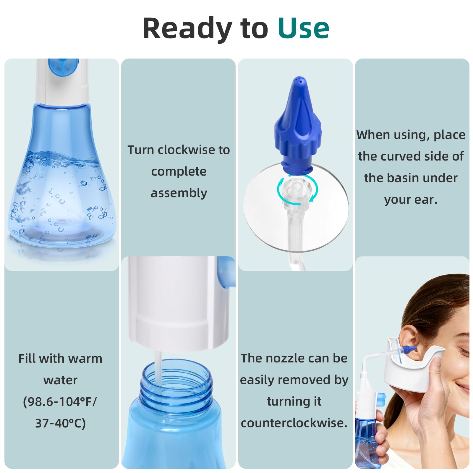 QISXROVY ear wash basin for mess-free sessions