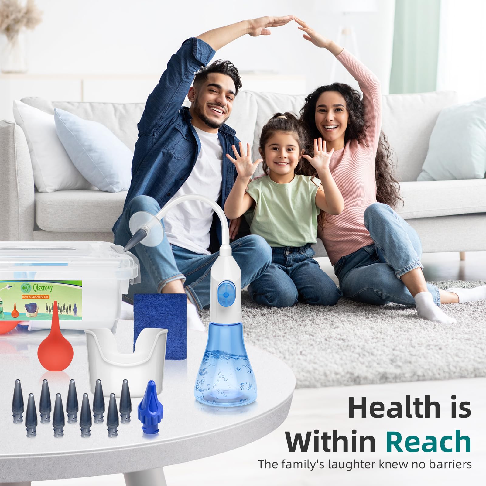 QISXROVY complete irrigation system supports regular ear care routines