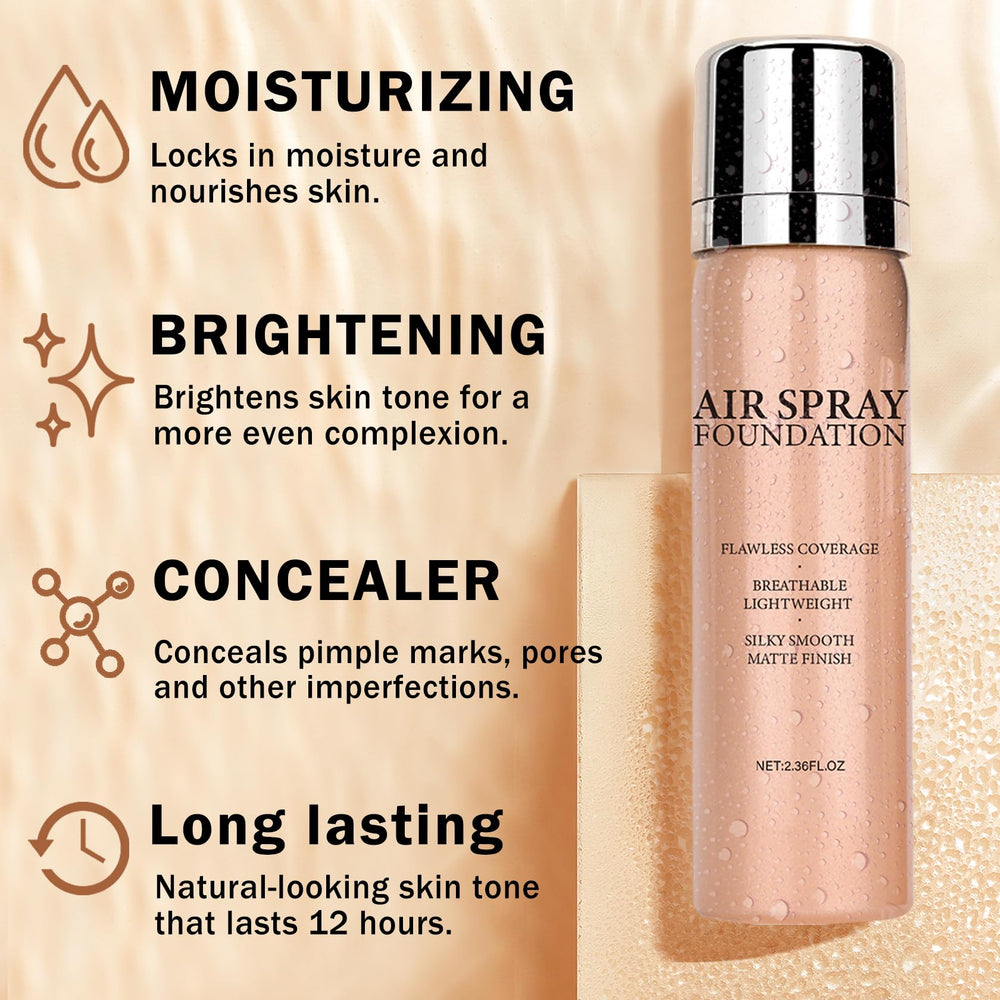 QIUFSSE airbrush foundation natural porcelain swatches show warm undertone range.