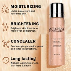 QIUFSSE airbrush foundation natural porcelain swatches show warm undertone range.