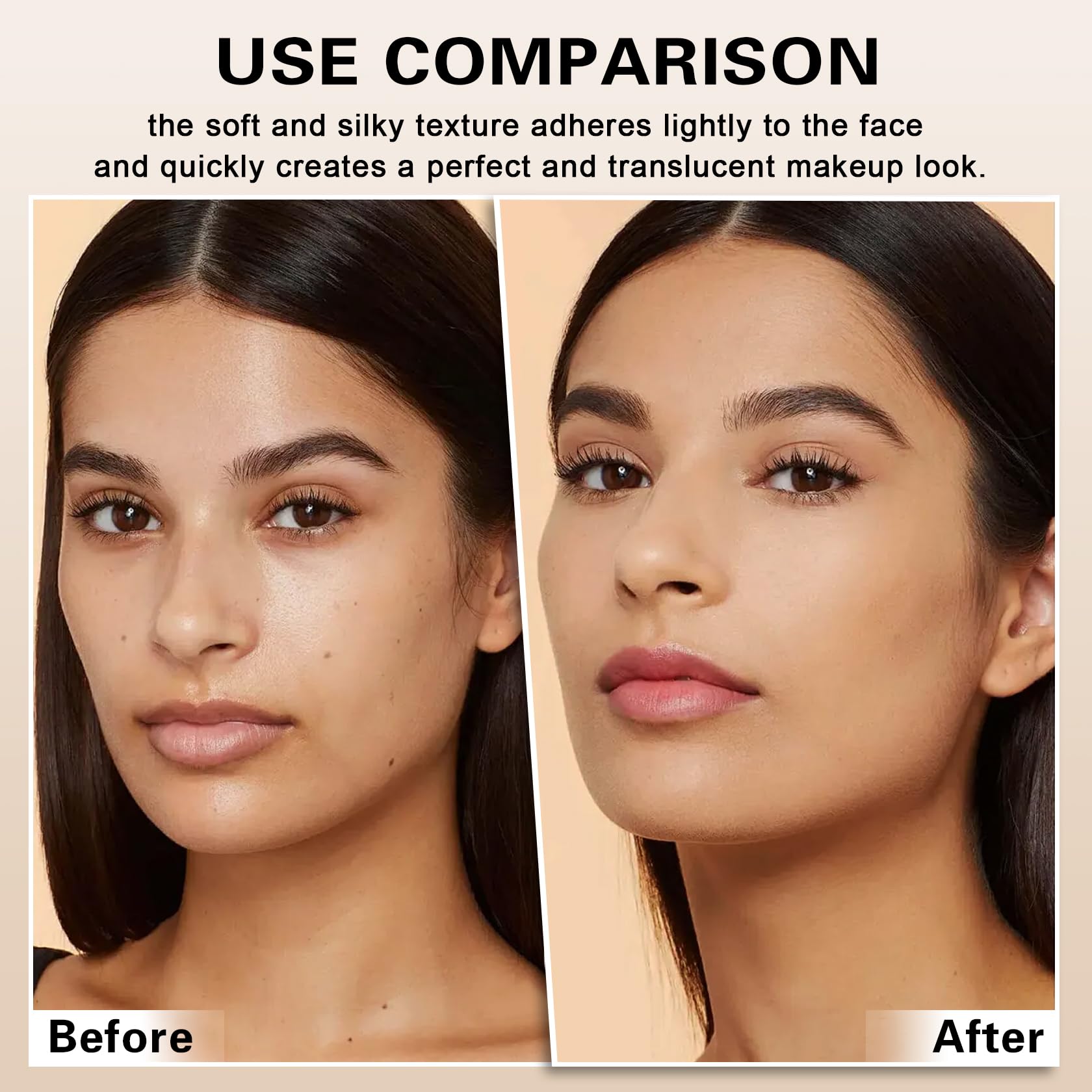 QIUFSSE airbrush foundation waterproof finish indicates long-lasting wear.