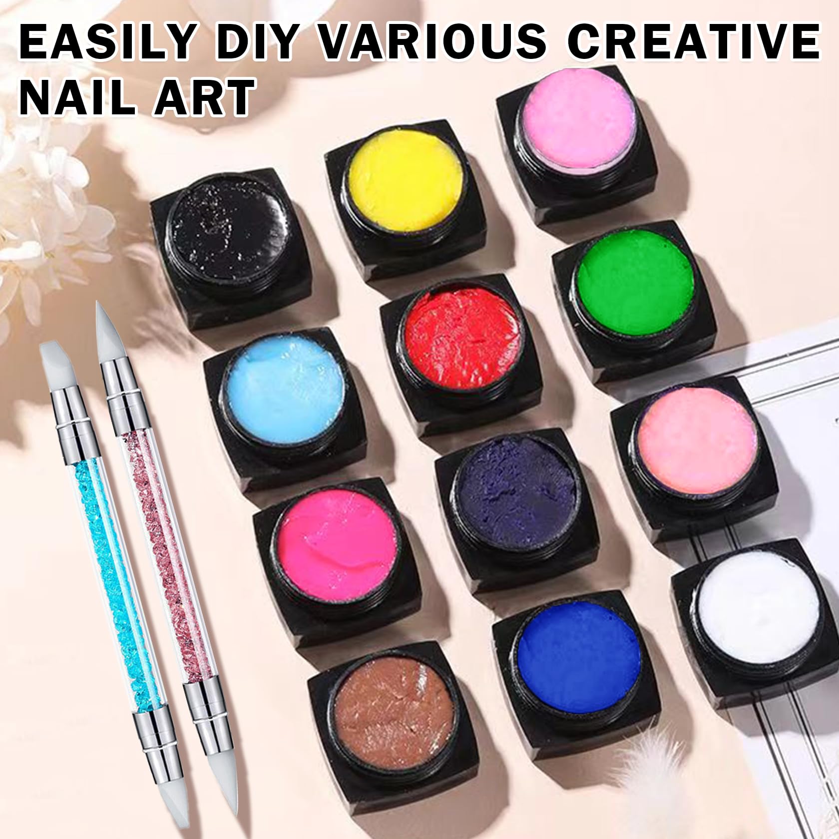 QIUFSSE gift-ready 3D gel set for nail art enthusiasts.