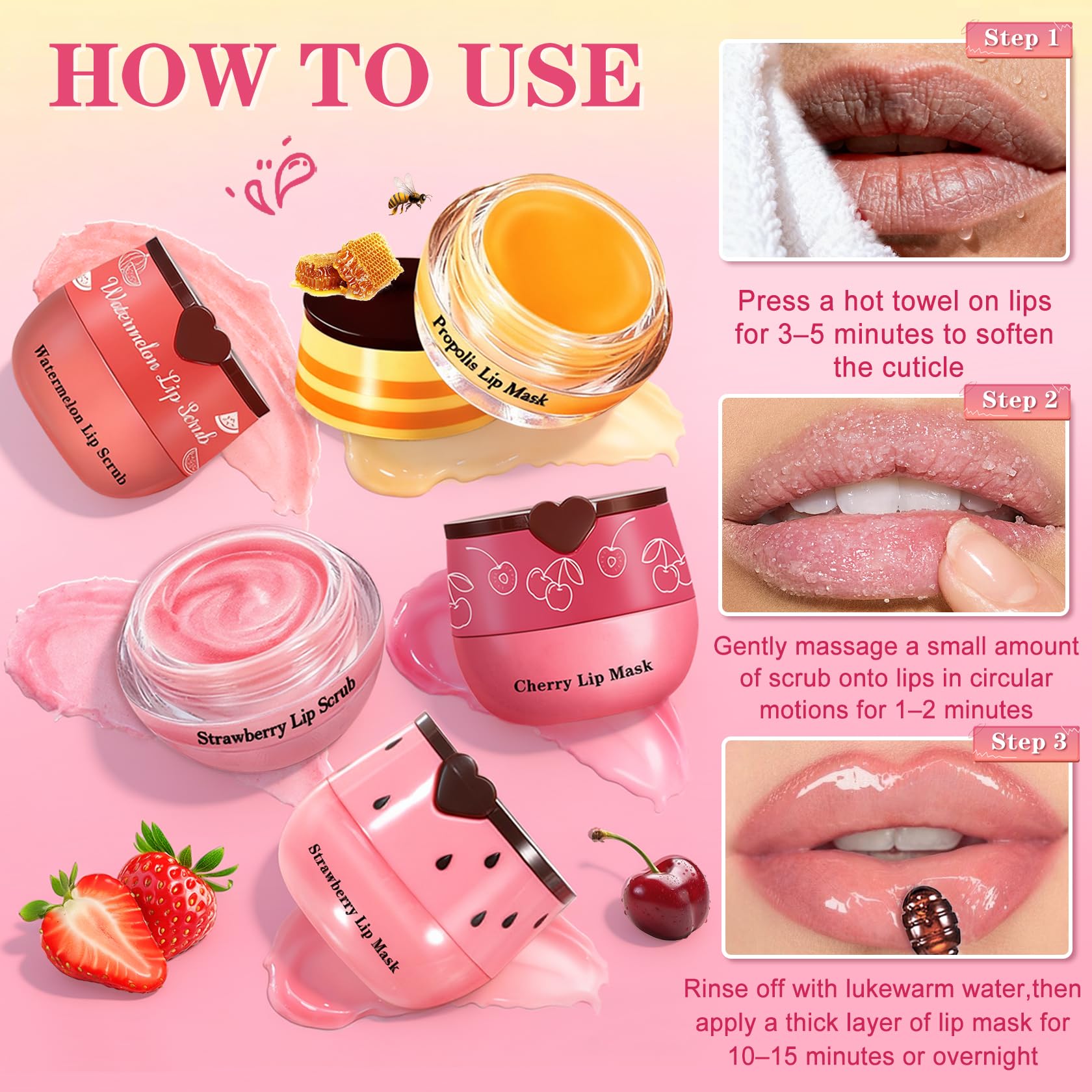 QIUFSSE honey pot lip balm provides daily conditioning and shine.
