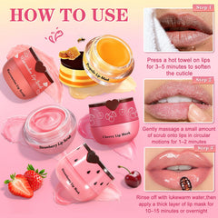 QIUFSSE honey pot lip balm provides daily conditioning and shine.