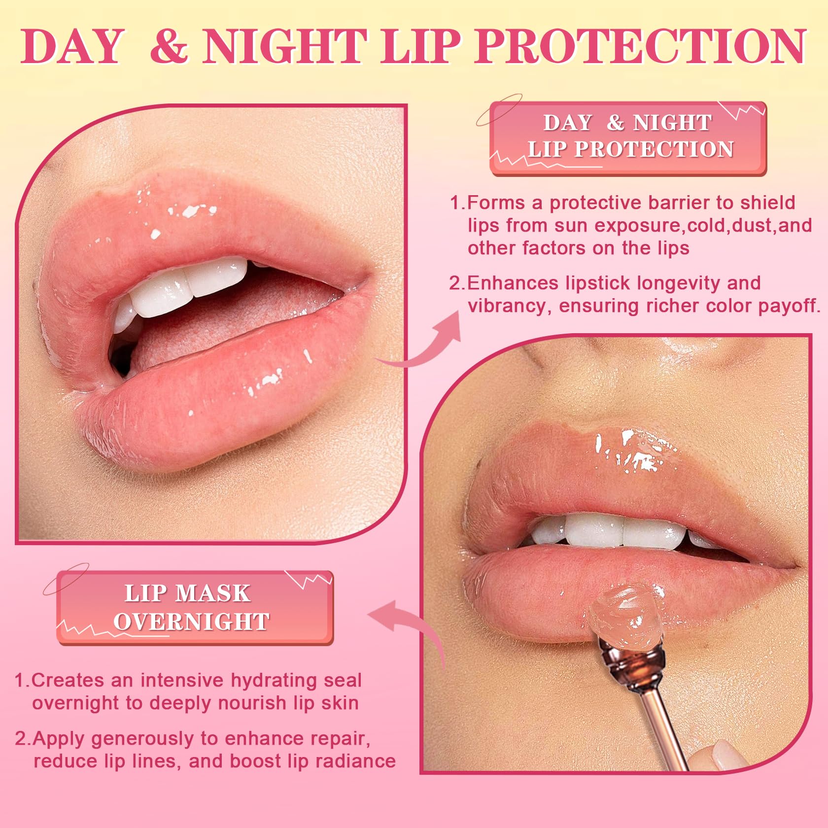 QIUFSSE honey lip sleeping mask seals moisture overnight.