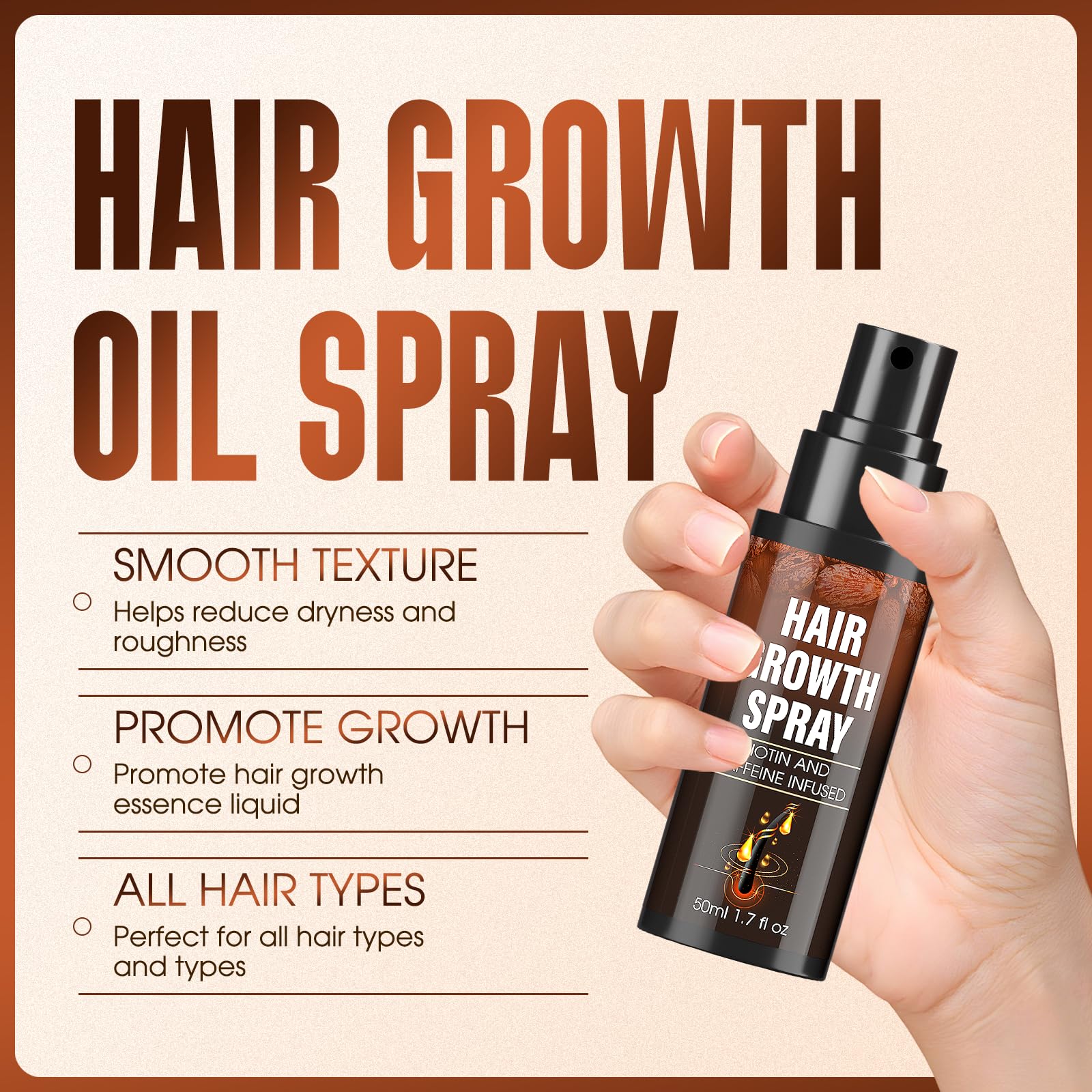 Qiyvipo Biotin Ginger Root Extract ingredients highlight nourishing infusion for stronger strands.