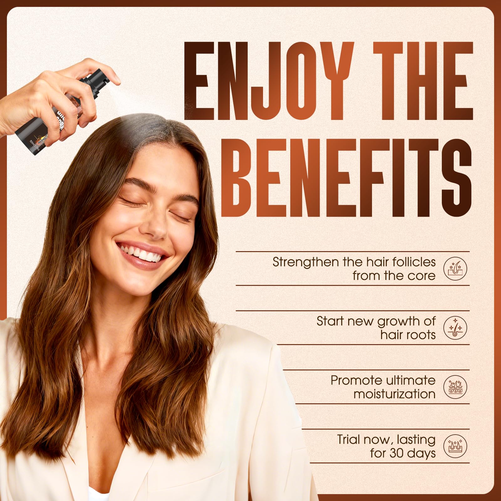 Qiyvipo Castor Oil application shows smooth, hydrated ends after styling.